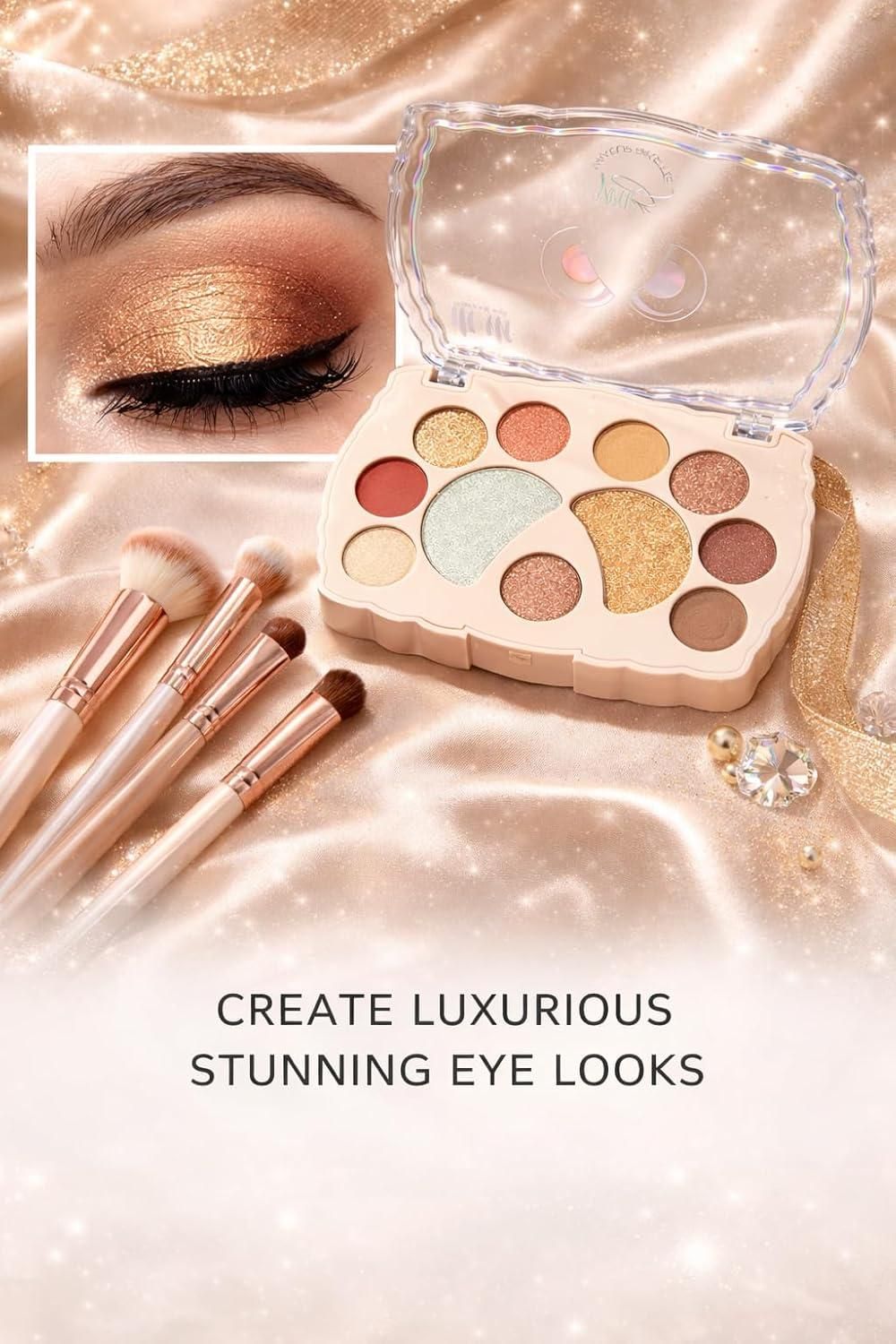 Eyeshadow Palette Shimmer & Glitter Shades (Pack of 1)