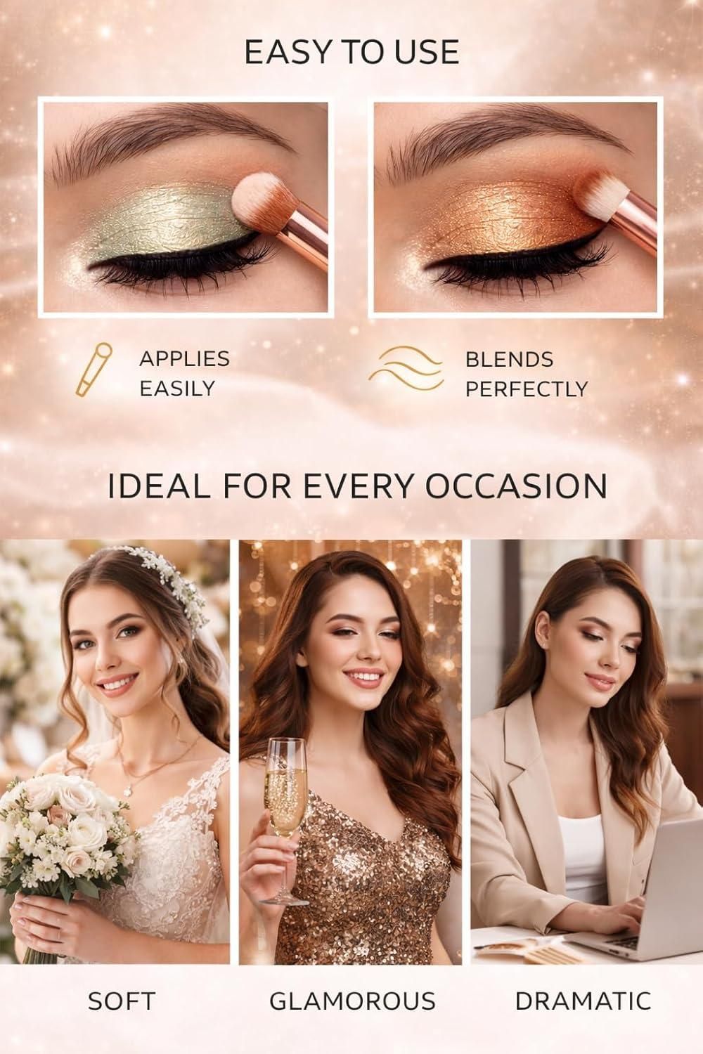 Eyeshadow Palette Shimmer & Glitter Shades (Pack of 1)